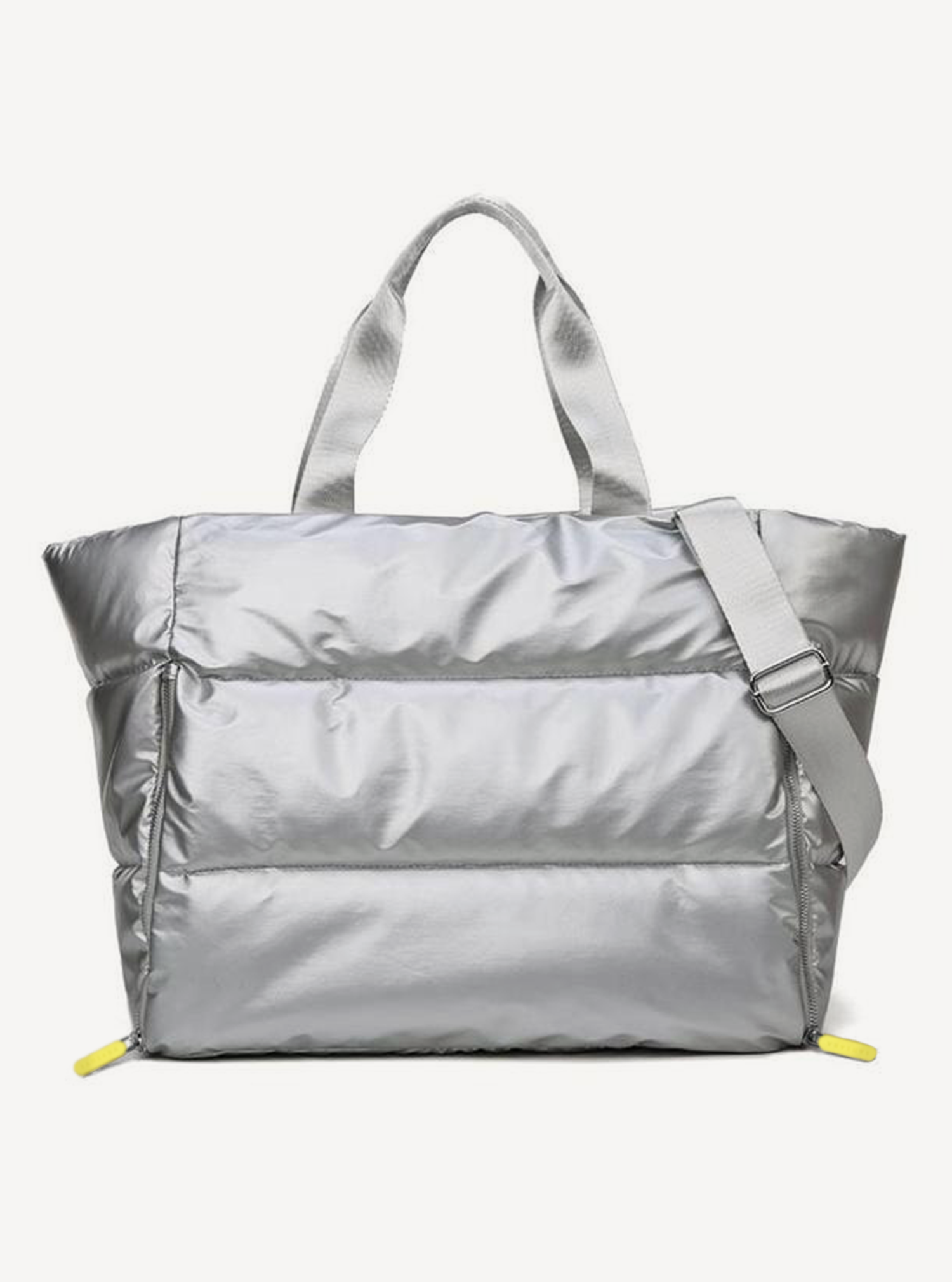 Metallic Puffer Duffel Bag