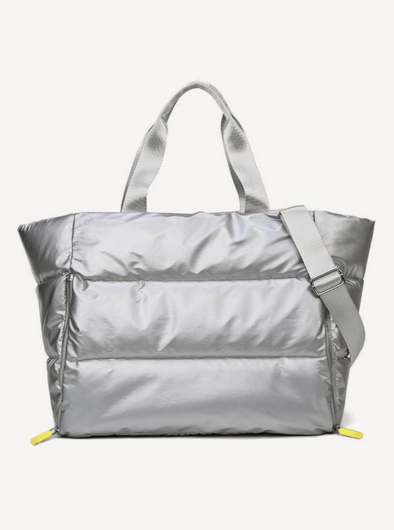 White and silver tote bag sale