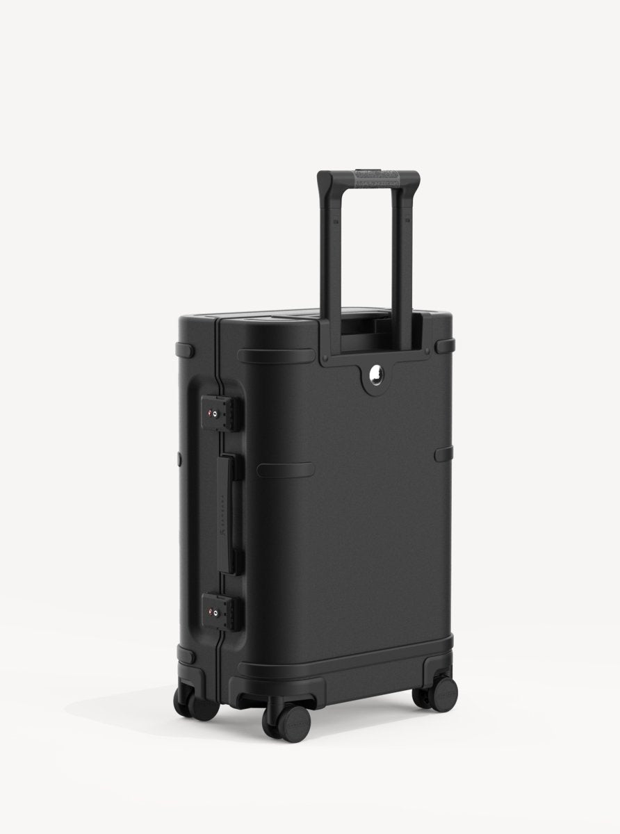 Black aluminum luggage best sale