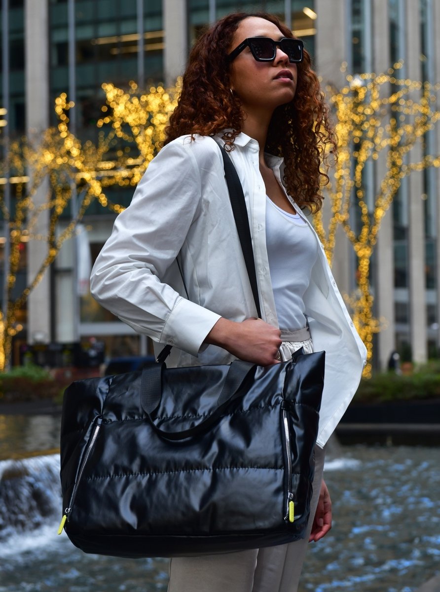 Transit Puffer Tote Black